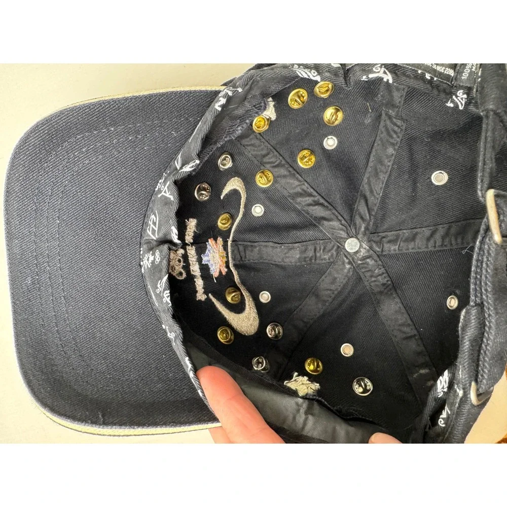Salt Lake 2002 Winter Olympics Hat Black Strapback with‎ 15+ Vintage Pins Rare